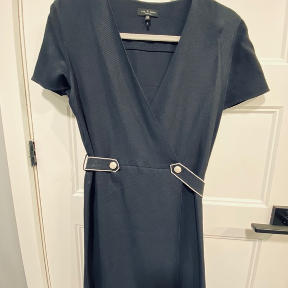 Rag & Bone navy wrap dress - Picture 1 of 2